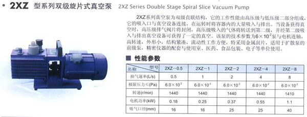 2XZ双级旋片真空泵