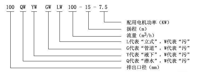 QW WQ潜水排污泵_污水排污泵型号意义